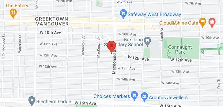 map of 2811 W 12TH AVENUE